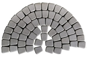 Тротуарная плитка BRAER Классико круговая серый